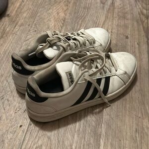 Worn Adidas Grand Court Tennis Shoes